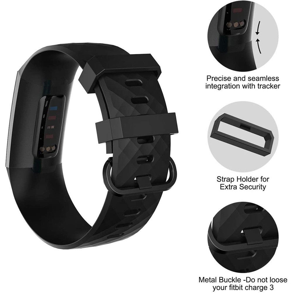 Dây Đeo Silicon Mềm Mại Nhiều Màu Sắc Tùy Chọn Cho Đồng Hồ Thông Minh Fitbit Charge 3 / Charge 4