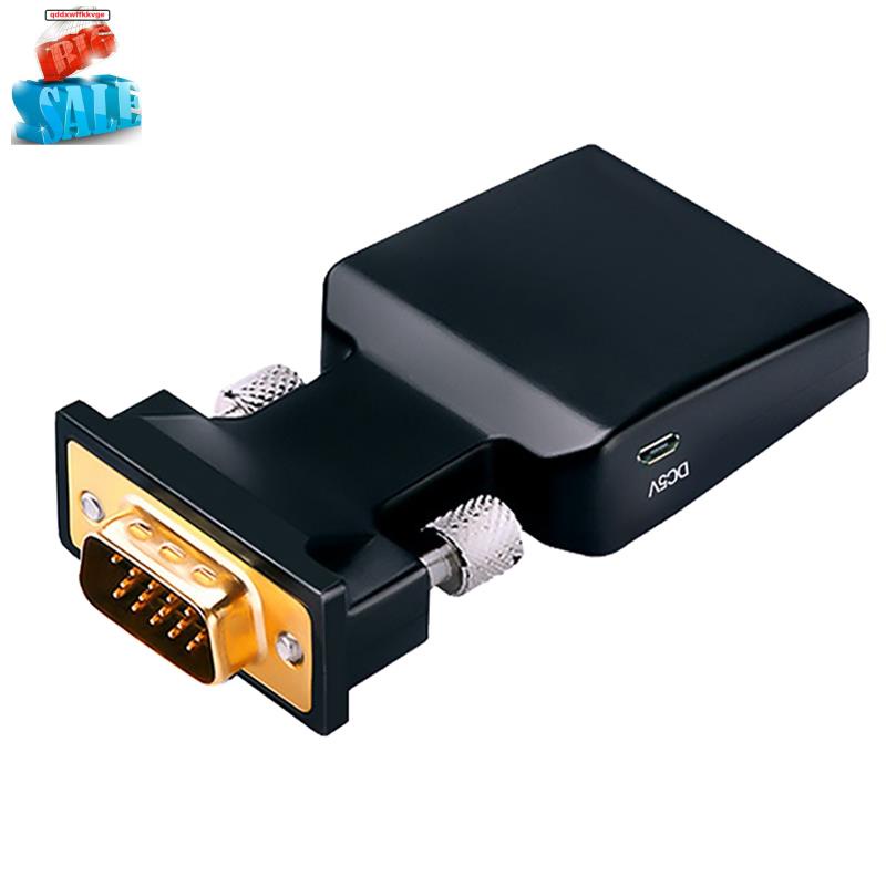 Đầu Chuyển Đổi Ổ Cắm HDMI Sang Đầu Cắm VGA Với Dây Cáp Âm Thanh + Cáp Âm Thanh Hỗ Trợ 1080P Tín Hiệu VGA HD
