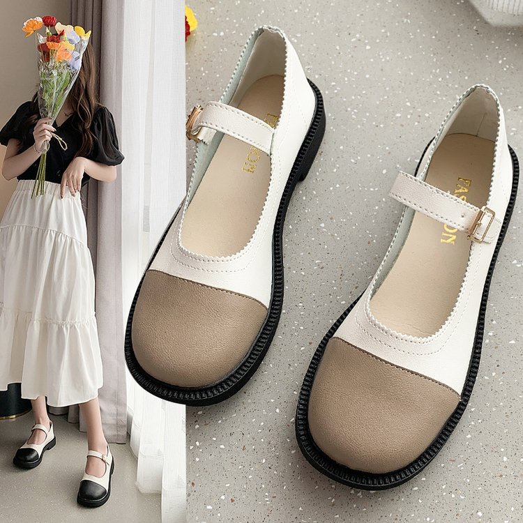 Thời Trang Giày Búp Bê Nữ Mũi Tròn Đế Thấp Xinh Xắn