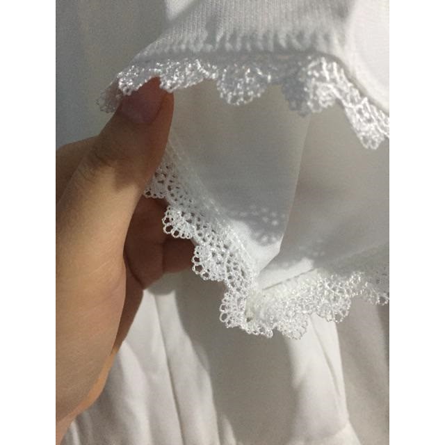 Váy trắng công chúa ren cổ và tay ngắn , Đầm dự tiệc sinh nhật thiết kế dáng xòe kiểu babydoll (video/ảnh thật) | BigBuy360 - bigbuy360.vn