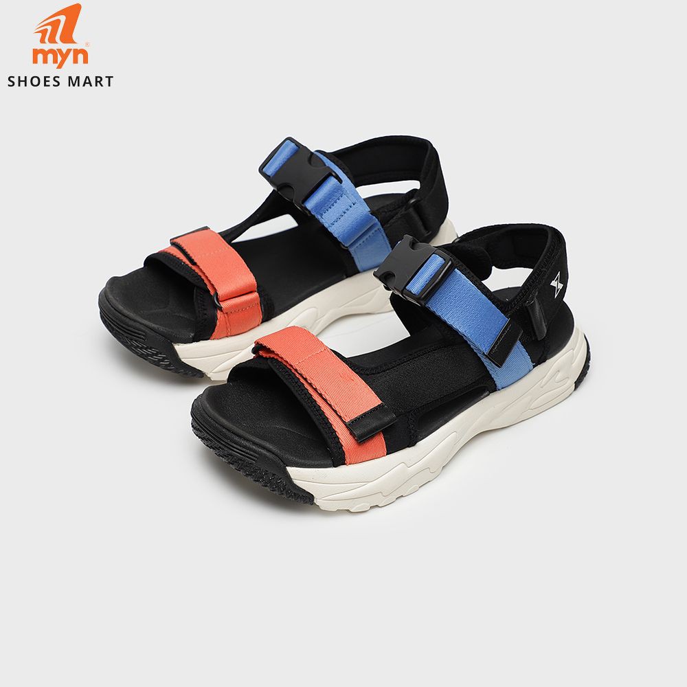 Giày Sandal Nữ ZX 2816 - ORANGE BLUE - Đế Chunky 3.5cm