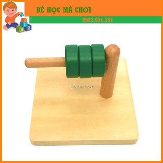 [LOẠI 1 DÀY DẶN] Chốt ngang với hình đĩa tròn - Giáo cụ Montessori 0-3 tuổi #10
