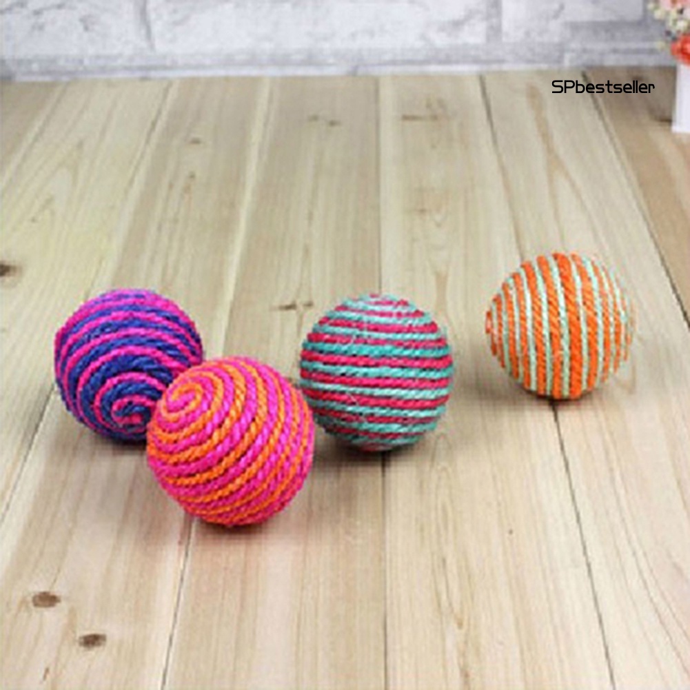 Đồ chơi quả bóng bện dây thừng dành cho mèo