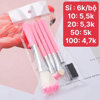 Bộ 5 cọ trang điểm cá nhân màu hồng