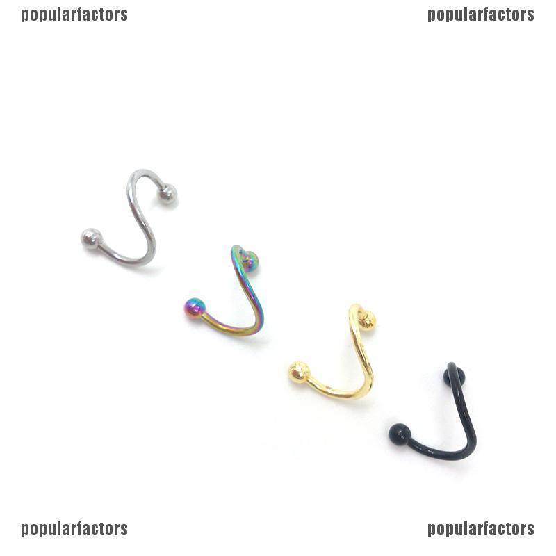 Set 4 Khuyên Mũi / Môi Bằng Thép Không Gỉ Cá Tính