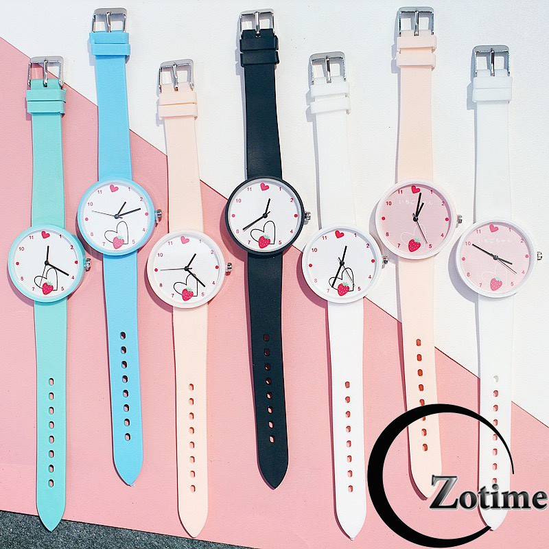 Đồng hồ nữ Dotime thời trang đồng hồ đeo tay dây silicon đẹp ZO35