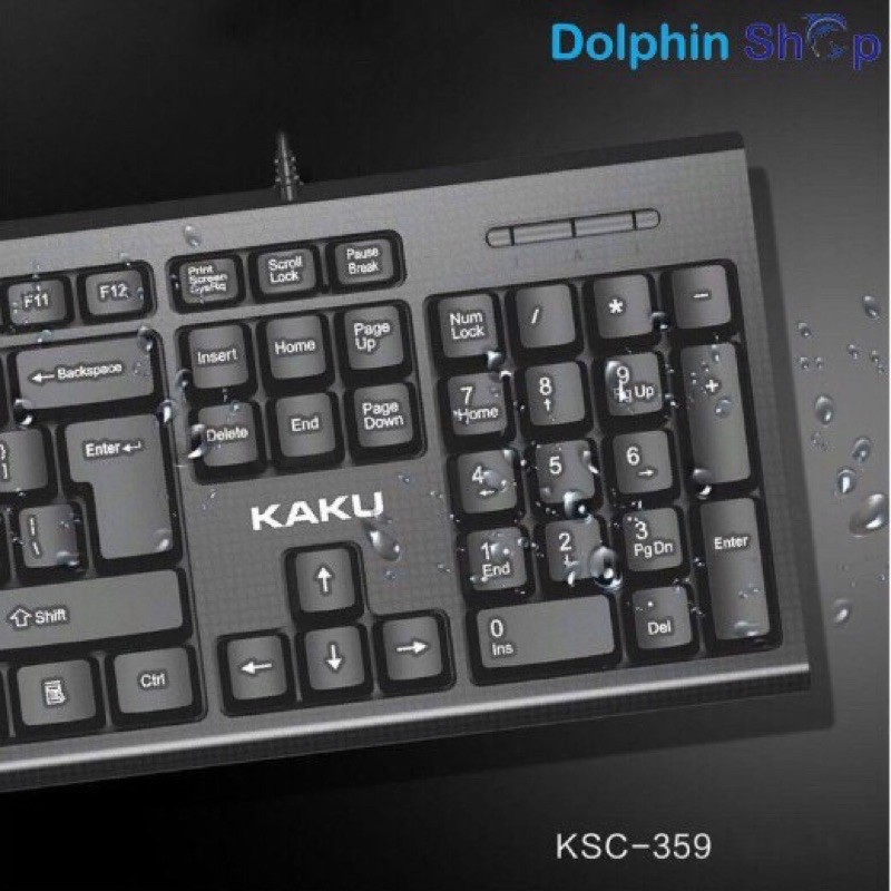 Bàn Phím Kaku KSC 359 Chống Nước, 104 Phím Siêu Bền - Hàng Chính Hãng