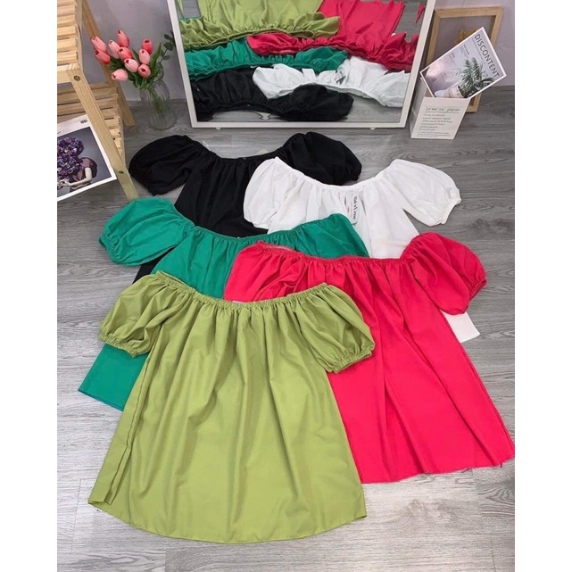 Áo baby trễ vai nhiều màu HS6