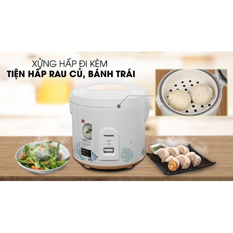 Nồi cơm nắp gài Toshiba 1.8 lít RC-18JH2PV(B)