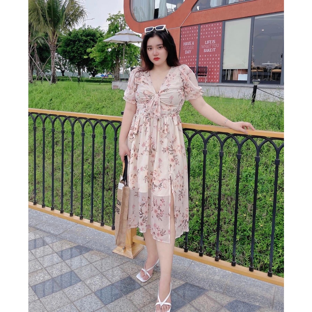 Bigsize: Đầm đi biển bigsize chất voăn siêu đẹp