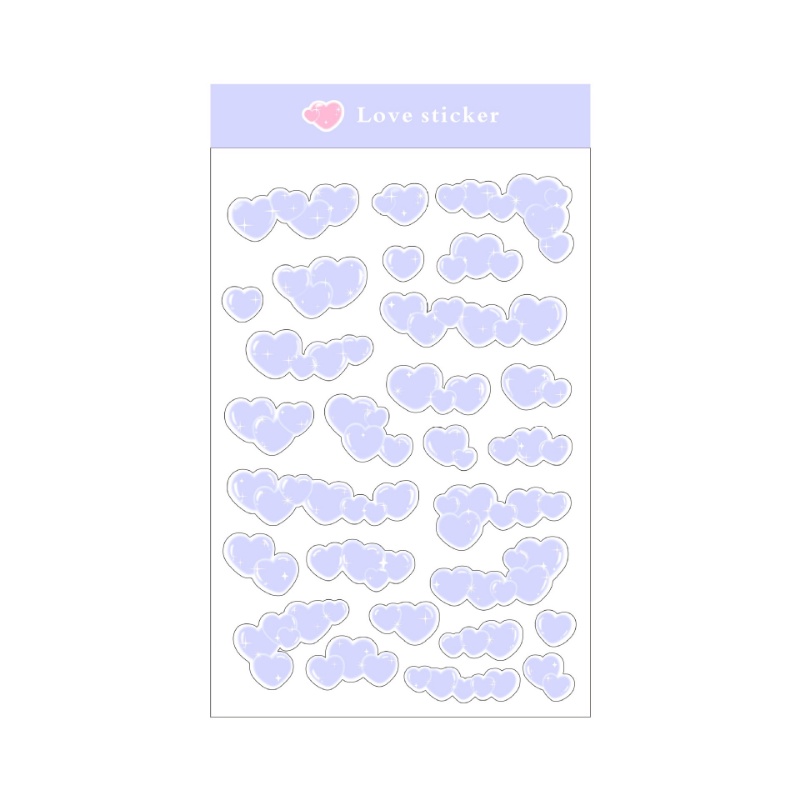 Hình dán hoạt hình bong bóng lấp lánh bằng PVC chống thấm nước