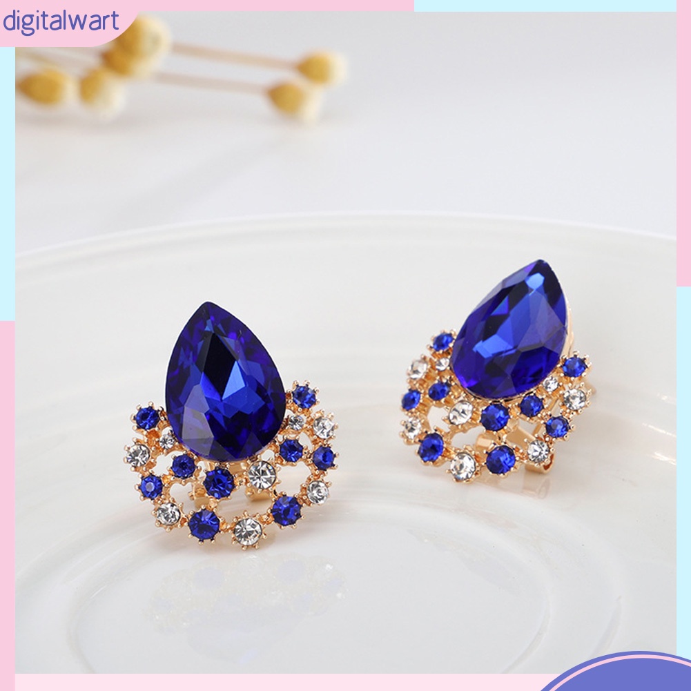 Set 3 Vòng cổ / Bông Tai Đính Đá Hình Giọt Nước