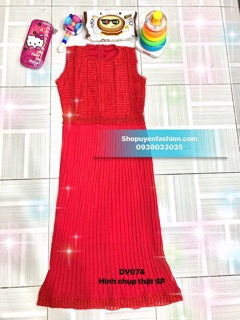 ĐẦM VOAN DẬP LI PHỐI REN CAO CẤP