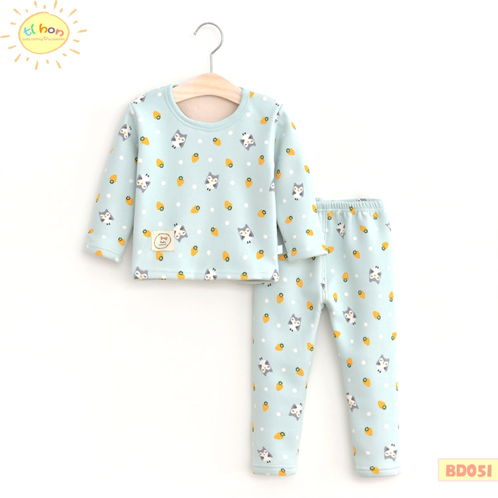 Bộ nỉ lót lông màu Pastel