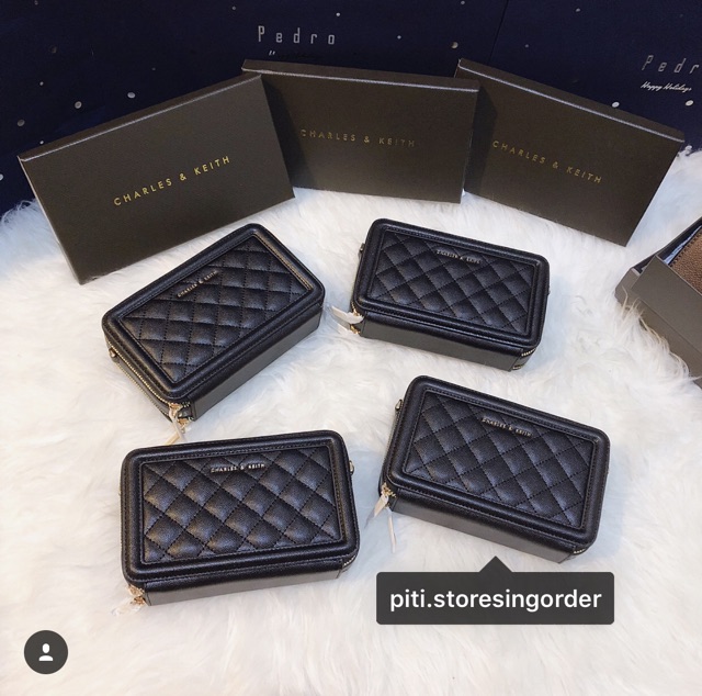 Túi + Clutch Cnk kèm box chính hãng có sẵn CK6-10840105