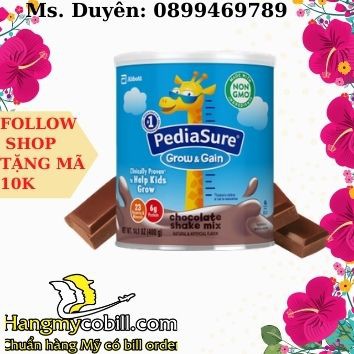 (có bill nhập) SỮA PEDIASURE GROW &amp; GAIN 400g