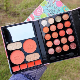 Bộ 3in1 makeup phấn mắt - son môi - má hồng hình thiệp xếp any lady 28 ô