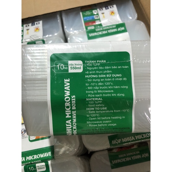 10 bộ hộp microwave nhựa