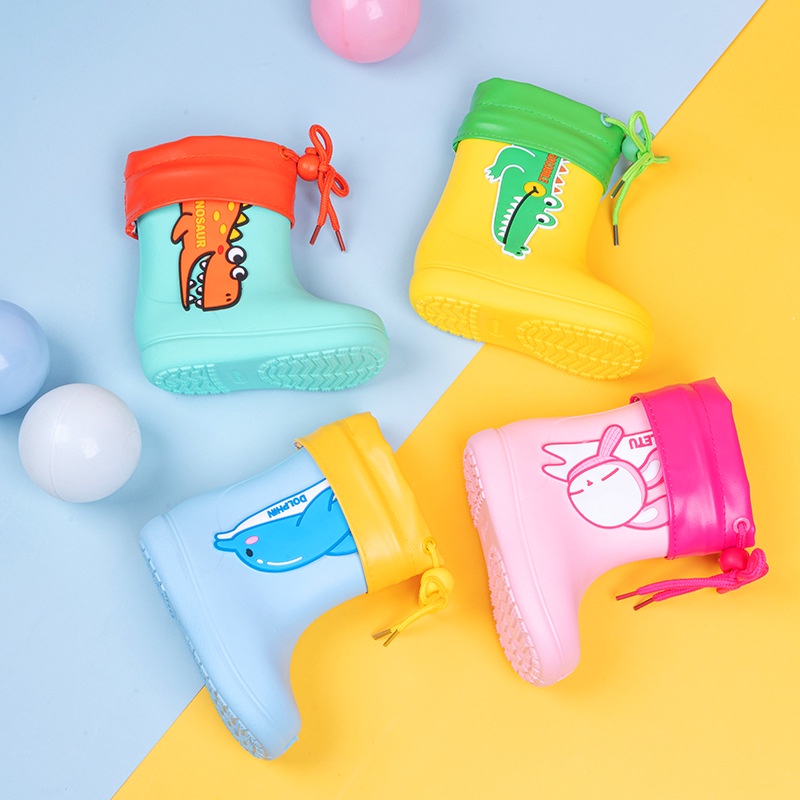 Ủng Cao Su Đi Mưa Chống Trượt In Hoạt Hình Dành Cho Bé Trai Gái