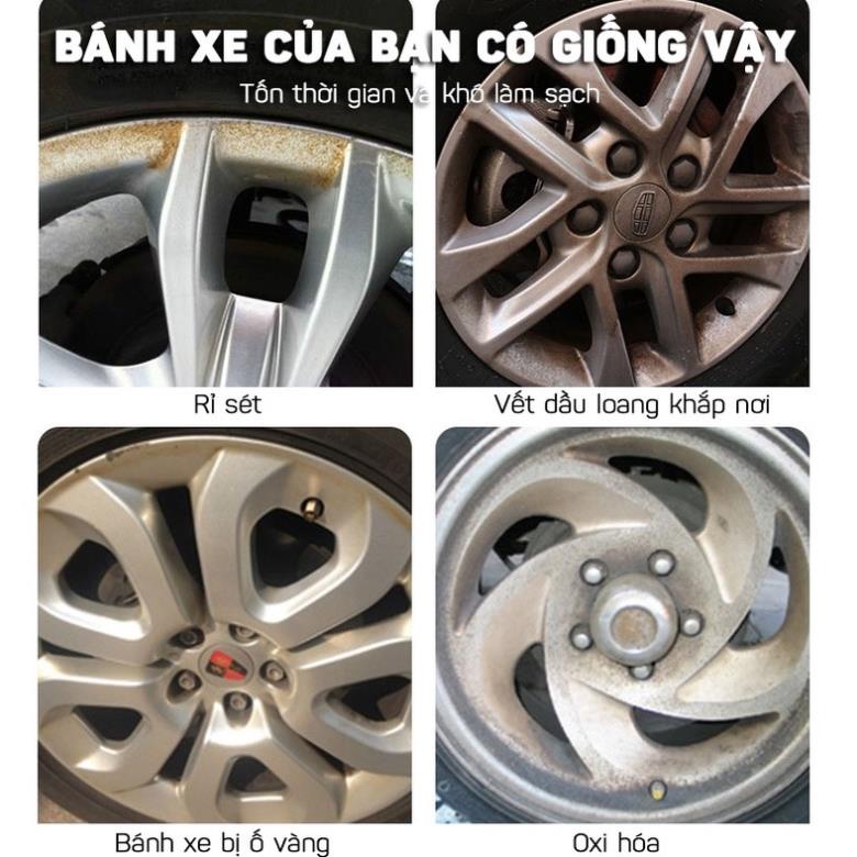 Dung Dịch Đánh Bóng, Tẩy Rỉ Sét Mạ Crôm, INOX Cho Vành Xe, Lazang, Mâm Xe Ô Tô 500ML TEXLABS BEESIR