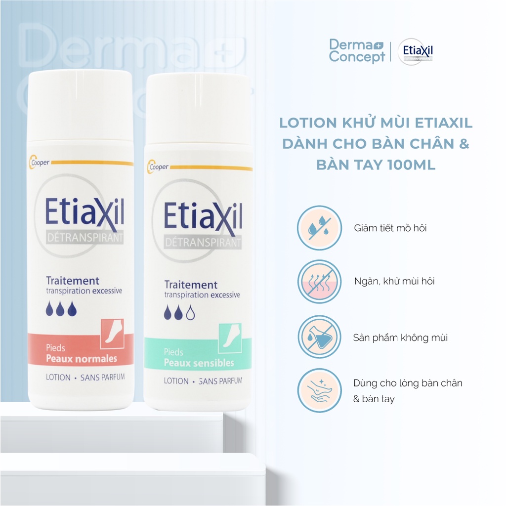 Lotion Etiaxil khử mùi, ngăn mồ hôi chân & bàn tay - 100ml