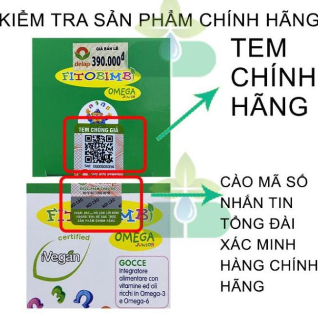 [GIÁ GỐC] Fitobimbi Omega Junior bổ sung DHA và omega cho bé - Lọ 30ml