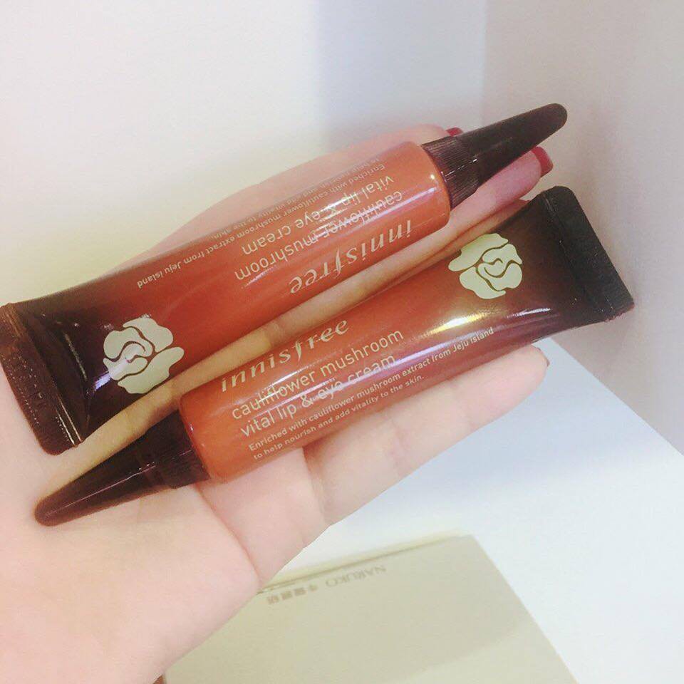 Kem Dưỡng Thâm Mắt Môi Innisfree Cauliflower Mushroom Vital Lip & Eye Cream 15mll | BigBuy360 - bigbuy360.vn