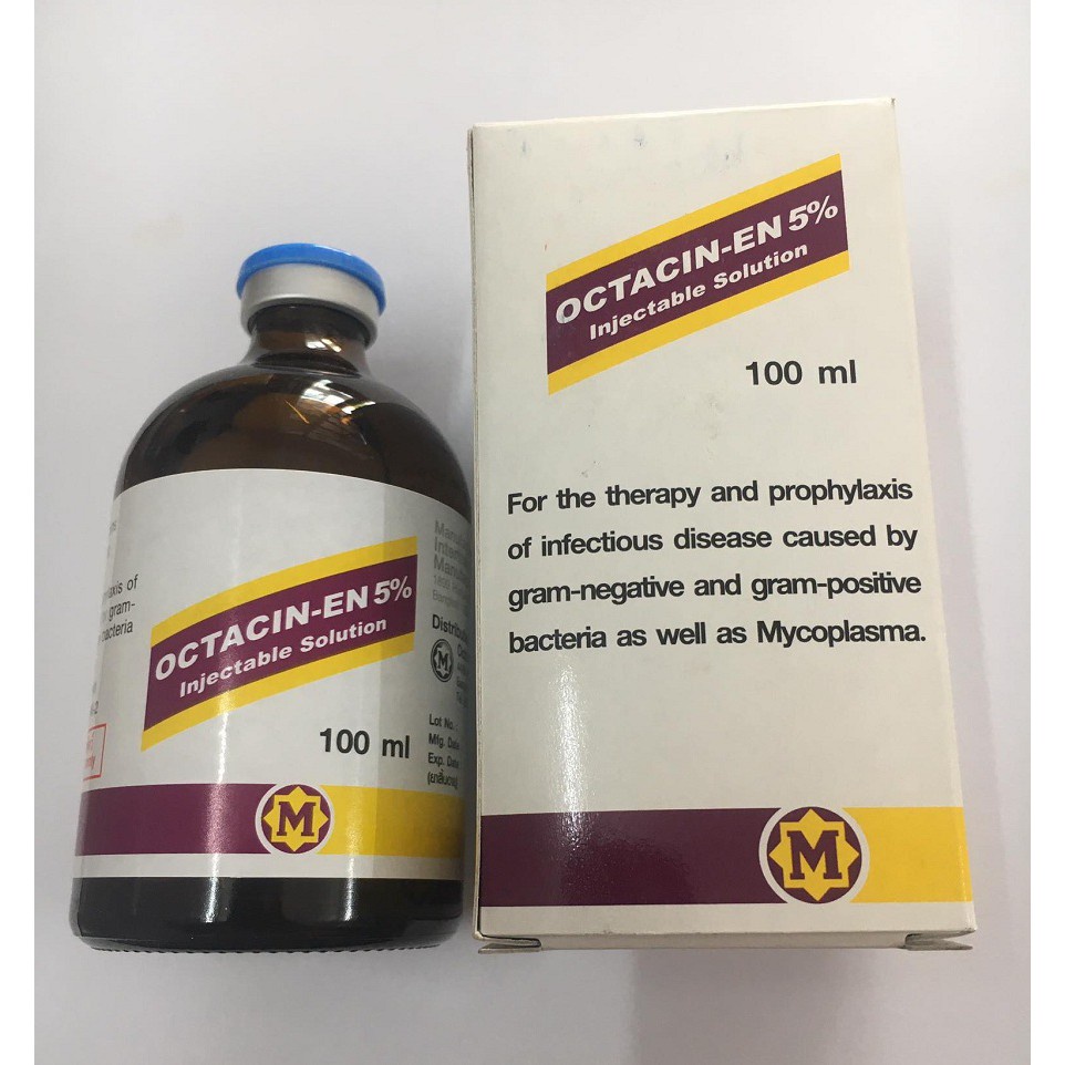 Octacin-En 5% 100ML Tiêu chảy nặng phân vàng, phân bùn, xi măng, ho thở HÀNG CHUẨN DATE MỚI TINH.