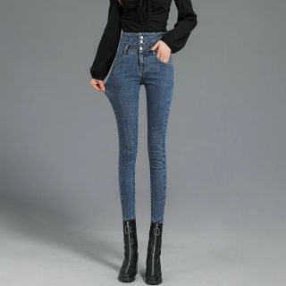 Quần bò cạp cao chân thon dài quá thích