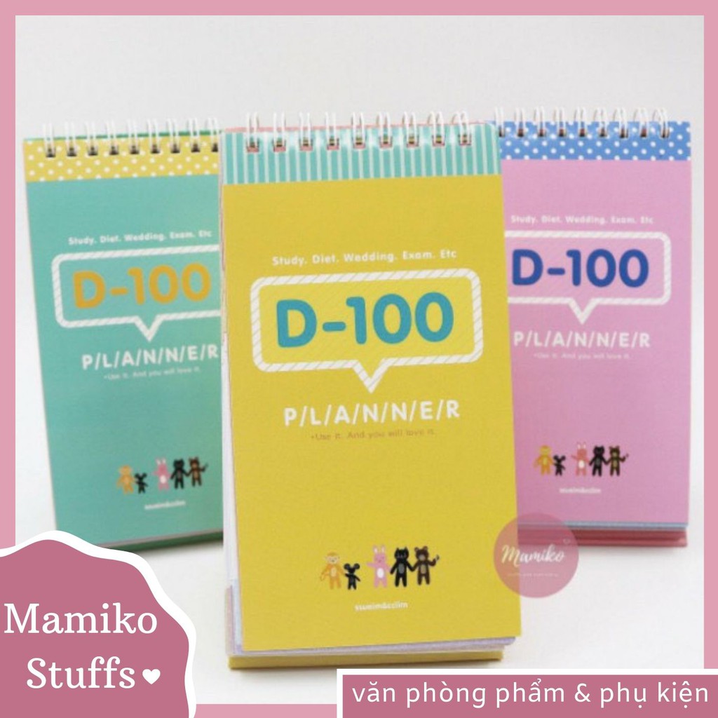 D-100 Planner - Planner đếm ngược 100 ngày