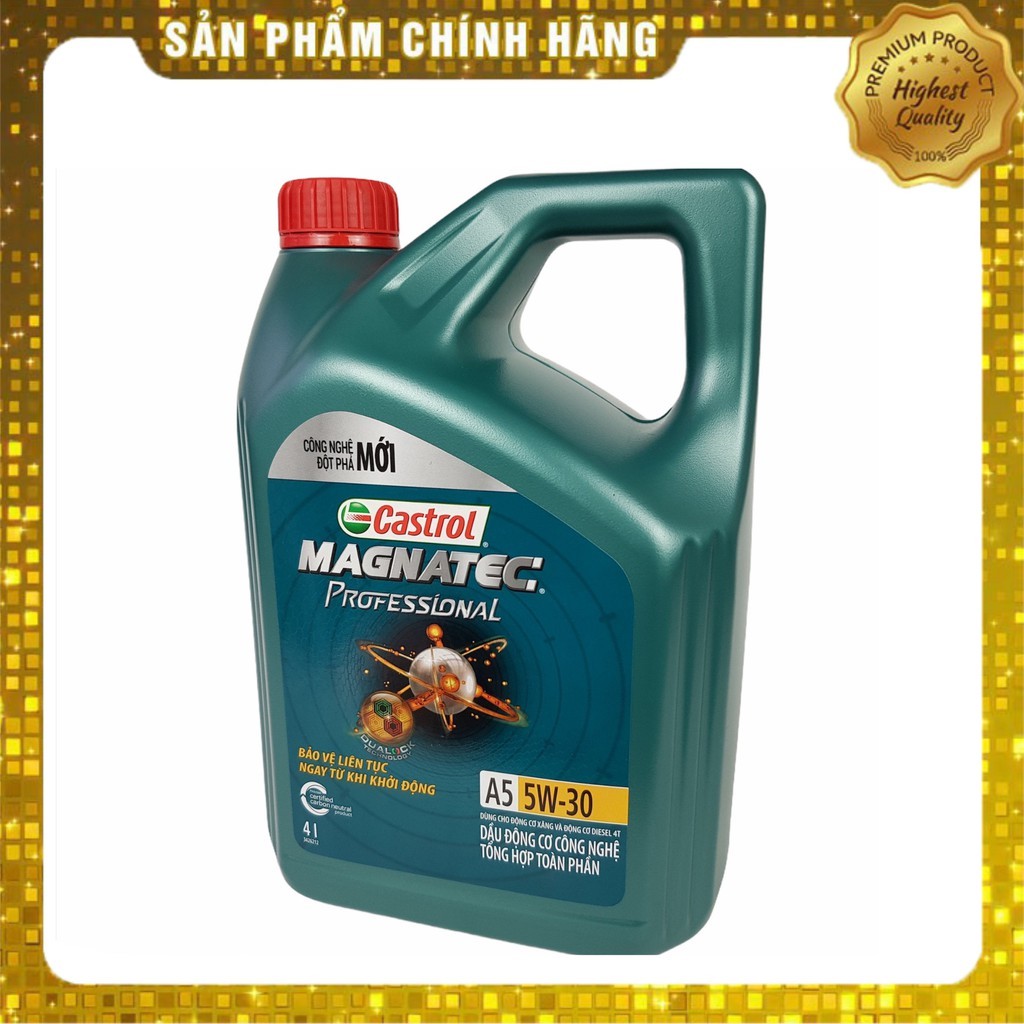 [Hàng chính hãng] Dầu nhớt động cơ Castrol 5W30 tổng hợp toàn phần 5W30 - Castrol Magnatec Professional (4L)