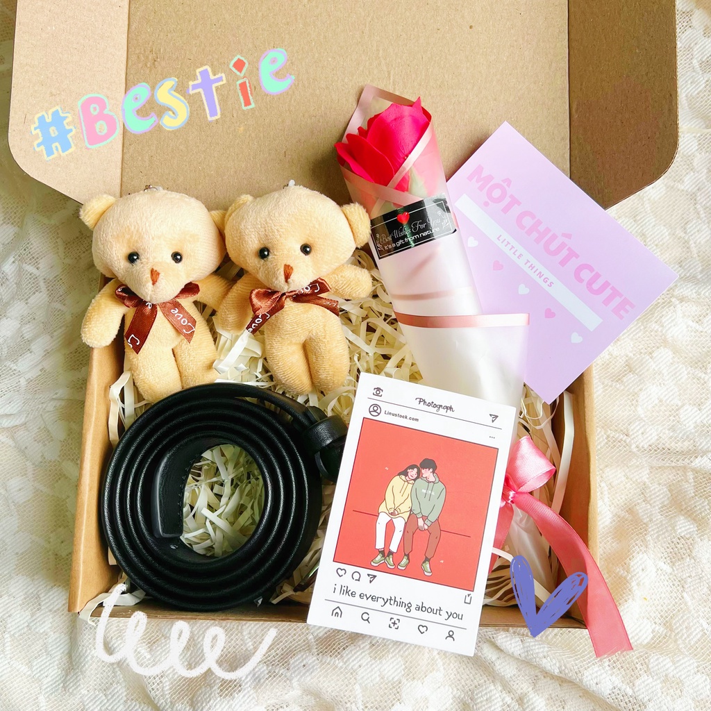 Set Thắt Lưng,Dây Nịt Nam Khóa Da Bò , Hoa , 2 Gau Cao Cấp Thời Trang - Một chút cute Shop