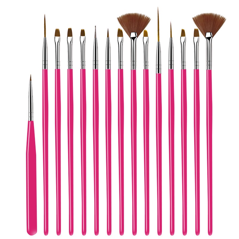 Set 15 cọ vẽ móng tay Misscheering chuyên nghiệp tiện lợi