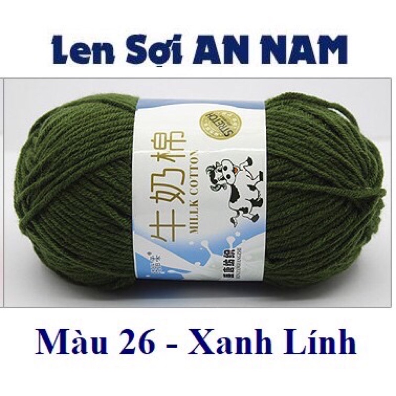 [NGẪU NHIÊN 20 cuộn] Len Cuộn Đan Móc Khăn Áo Mũ - Milk Bò