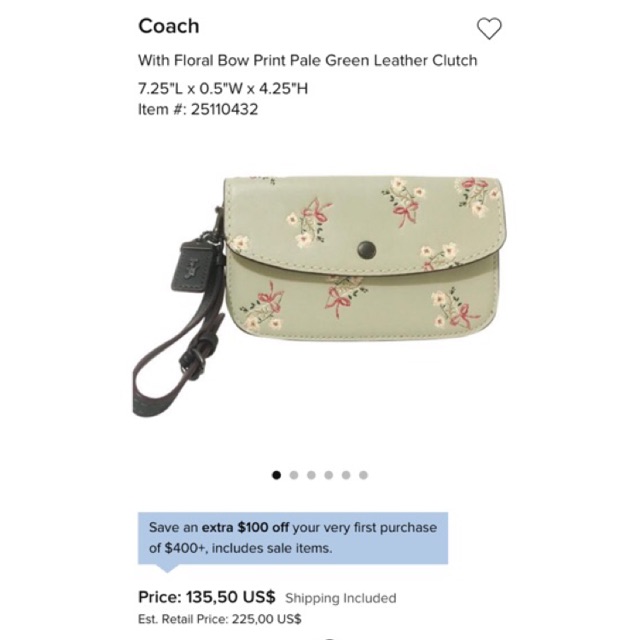 Ví cầm tay Coach chính hãng