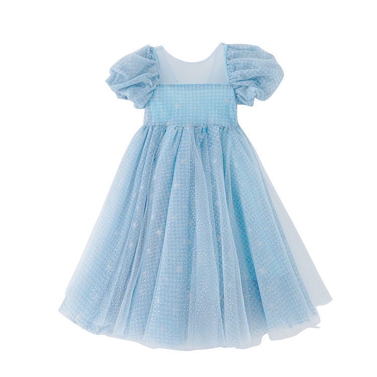 Đầm Công Chúa Đính Nơ Màu Xanh Dương / Hồng Xinh Xắn Thời Trang Theo Phong Cách Hàn Quốc Cho Bé