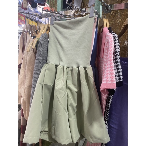 Jumpsuit áo quây len tăm mỏng nhẹ