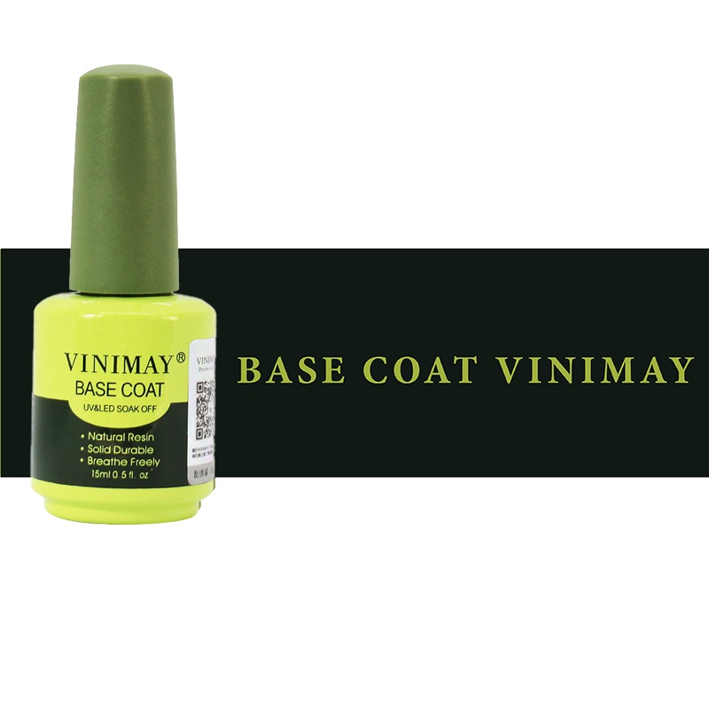 Sơn gel base top Vinimay chính hãng liên kết bột nail Jeliva Chính Hãng 15ml