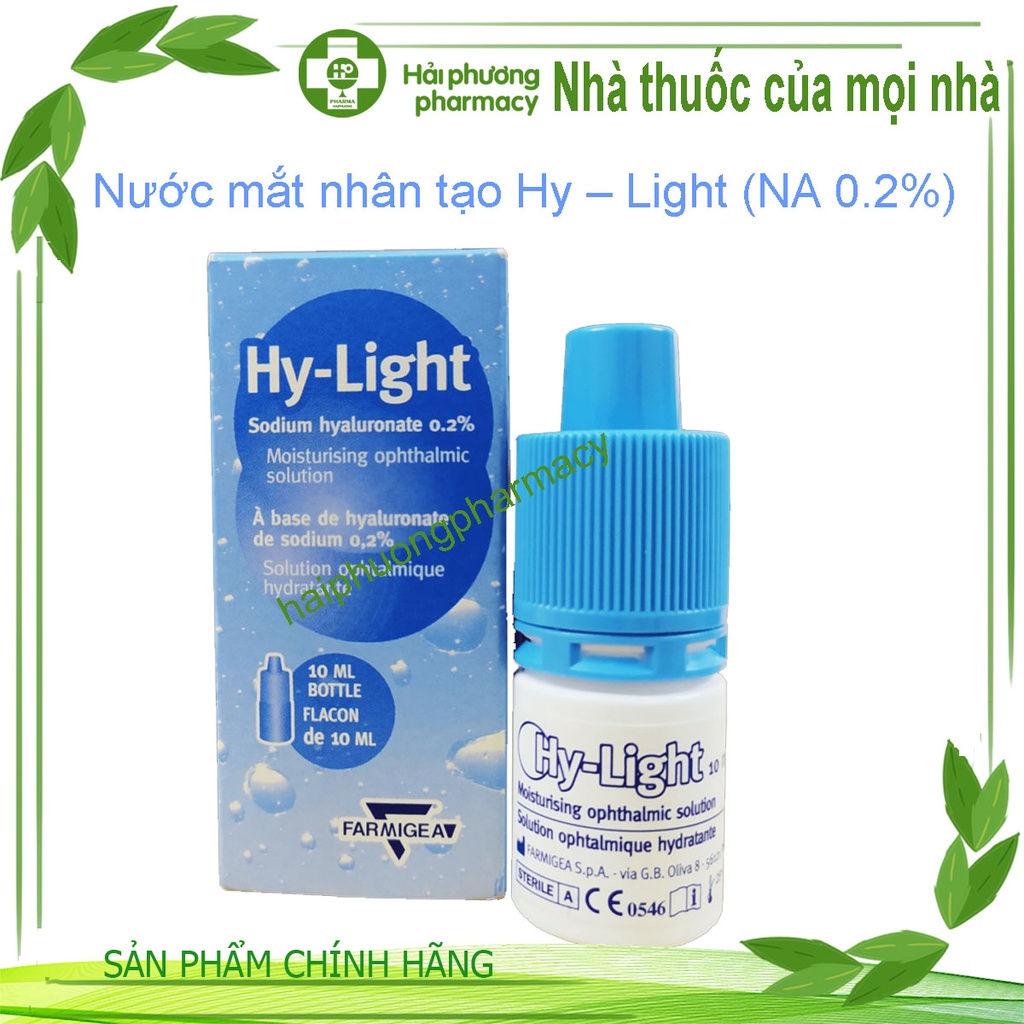 Nước mắt nhân tạo Hy-light 10ml - giúp cải thiện sự ổn định của màng nước mắt, giảm khô khi dùng kính áp tròng - HUNMED