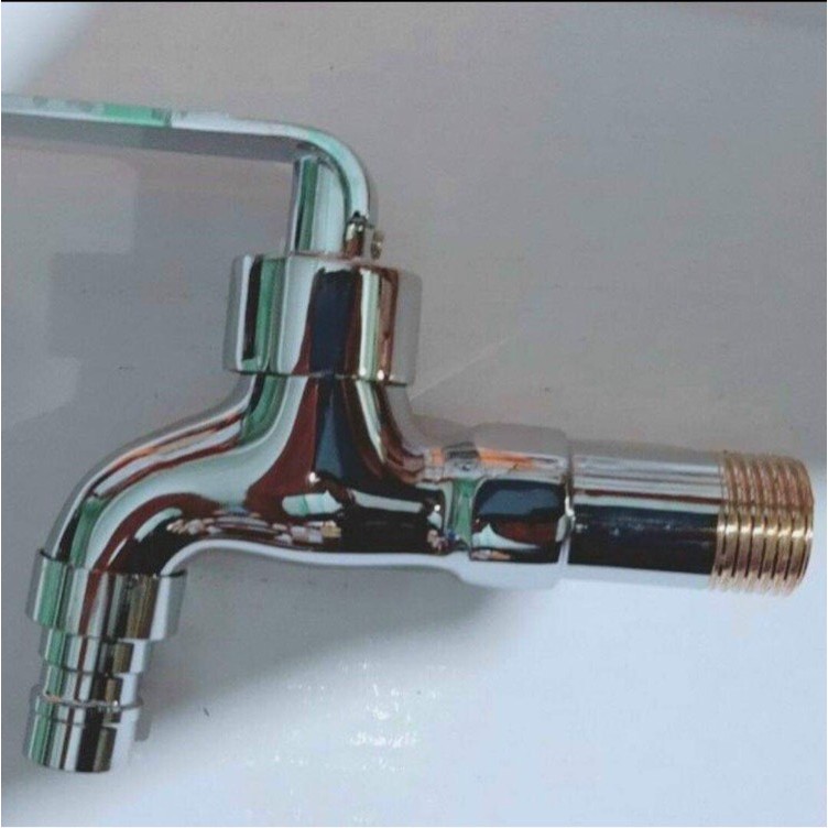 Vòi hồ đồng thau mạ crom ren 21 hàng chuẩn