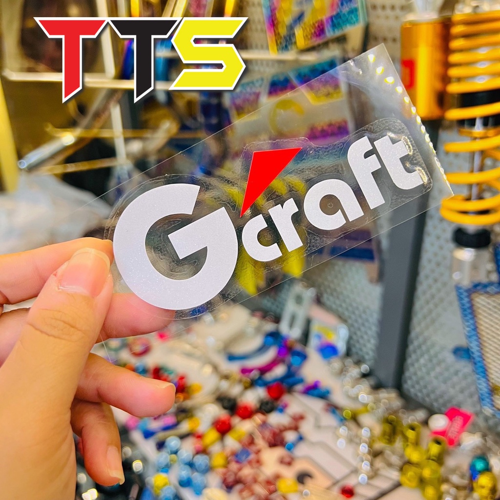 ( Chữ GCRAFT ) Tem ghép chữ GCRAFT dán trang trí ốp pô e, dán gắp, nặt nạ, trang trí xe máy