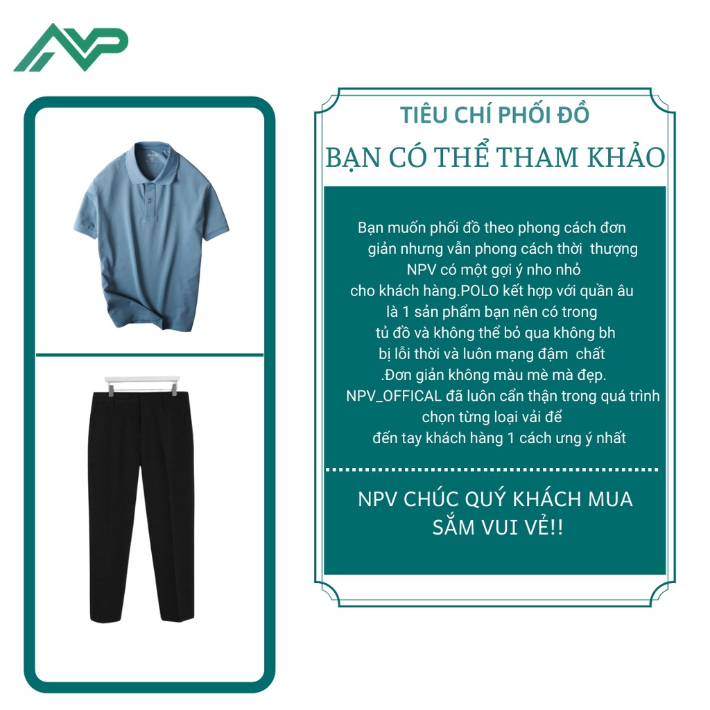 Áo thun nam NPV polo trơn basic cổ bẻ cao cấp vải cá sấu cotton dày dặn thoáng mát trẻ trung năng động