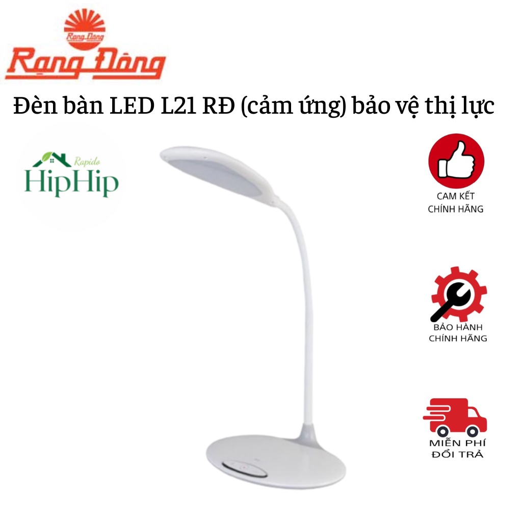 Đèn bàn LED Cảm ứng RD-RL-21_ Đèn học cho học sinh, sinh viên Rạng Đông chống cận