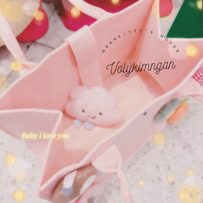 Túi nỉ cục bông