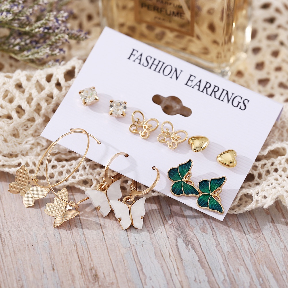 Set 6 Đôi Khuyên Tai Phong Cách Bohemian Thời Trang Cho Nữ