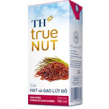 Combo 6 lốc Sữa Hạt và Gạo lứt đỏ TH true NUT 180 ml (lốc 4 hộp x 180ml)