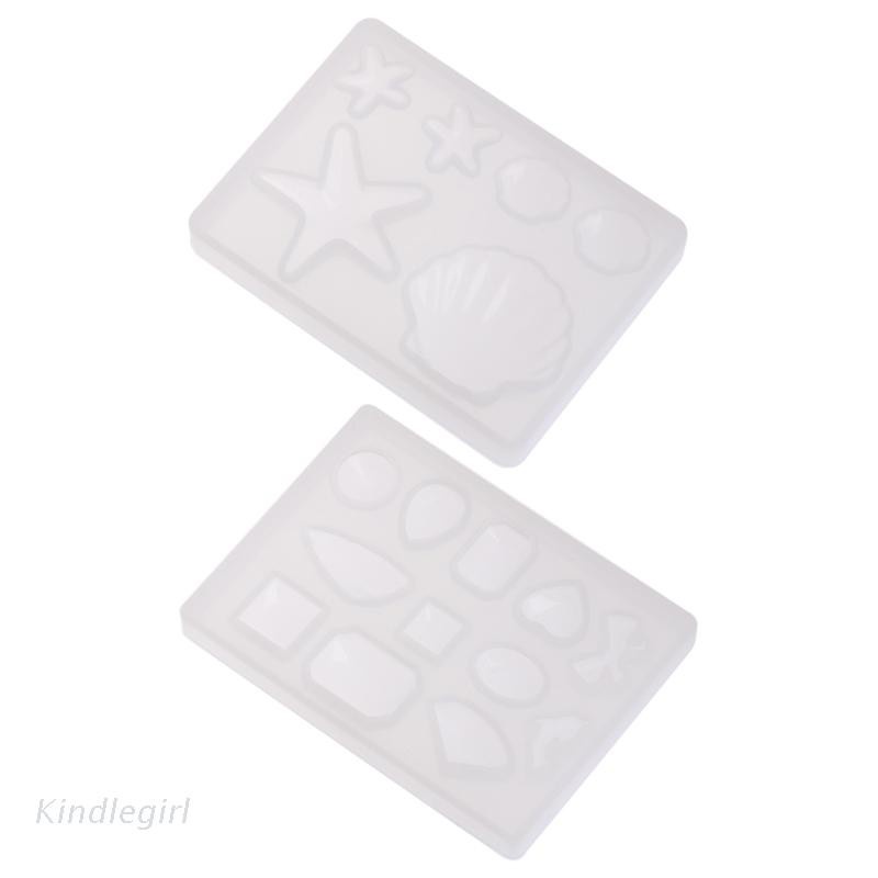 Khuôn Silicon Làm Mặt Dây Chuyền Hình Vỏ Sò Kim Cương Diy