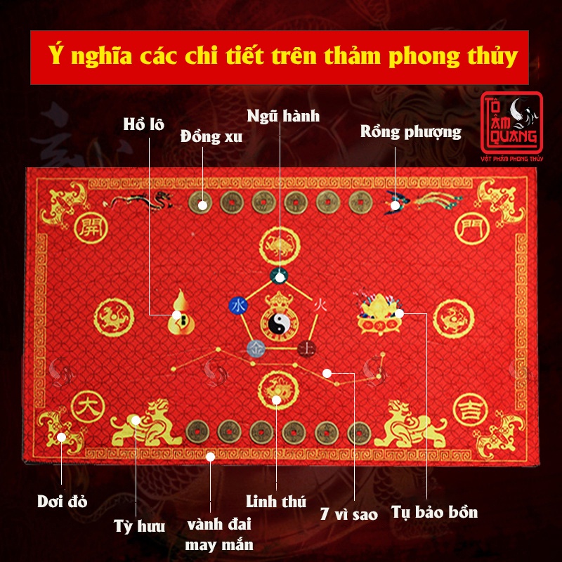 Thảm cửa phong thủy trấn trạch chiêu tài lộc đón quý nhân đa mẫu mã - TÔ TÂM QUANG