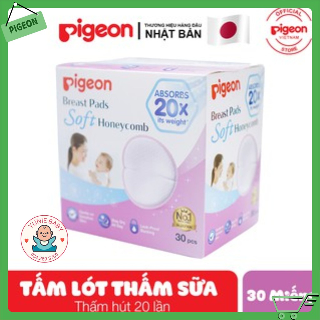 [CHÍNH HÃNG] Tấm lót thấm sữa Pigeon 12 miếng-30 miếng/ hộp