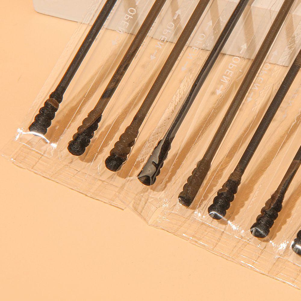 Cleoes Tăm Bông Cotton Màu Đen Đa Năng Dùng Một Lần Để Lấy Ráy Tai / Mụn Trứng Cá